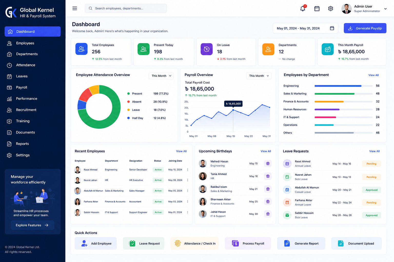 HR and Payroll System